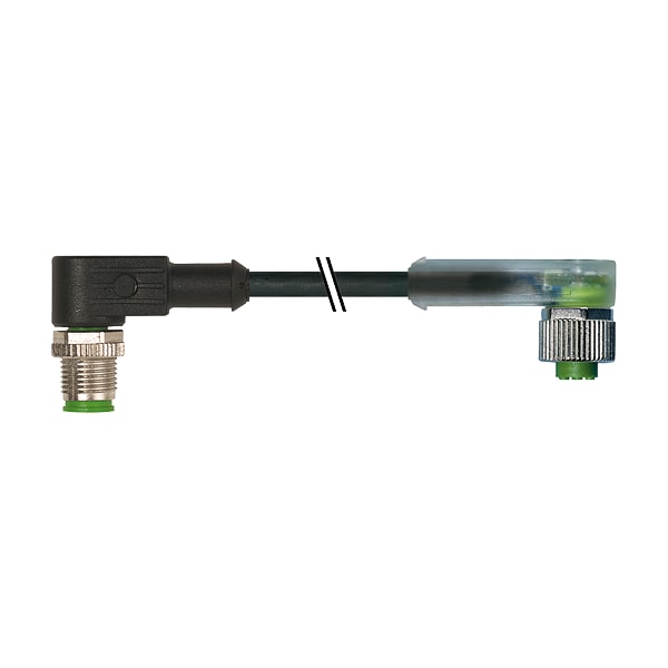 Murrelektronik M12 male 0 Degree / M8 female 90 Degree, PVC 4x0.25 gy UL/CSA 2m 7000-40421-6140100 - main